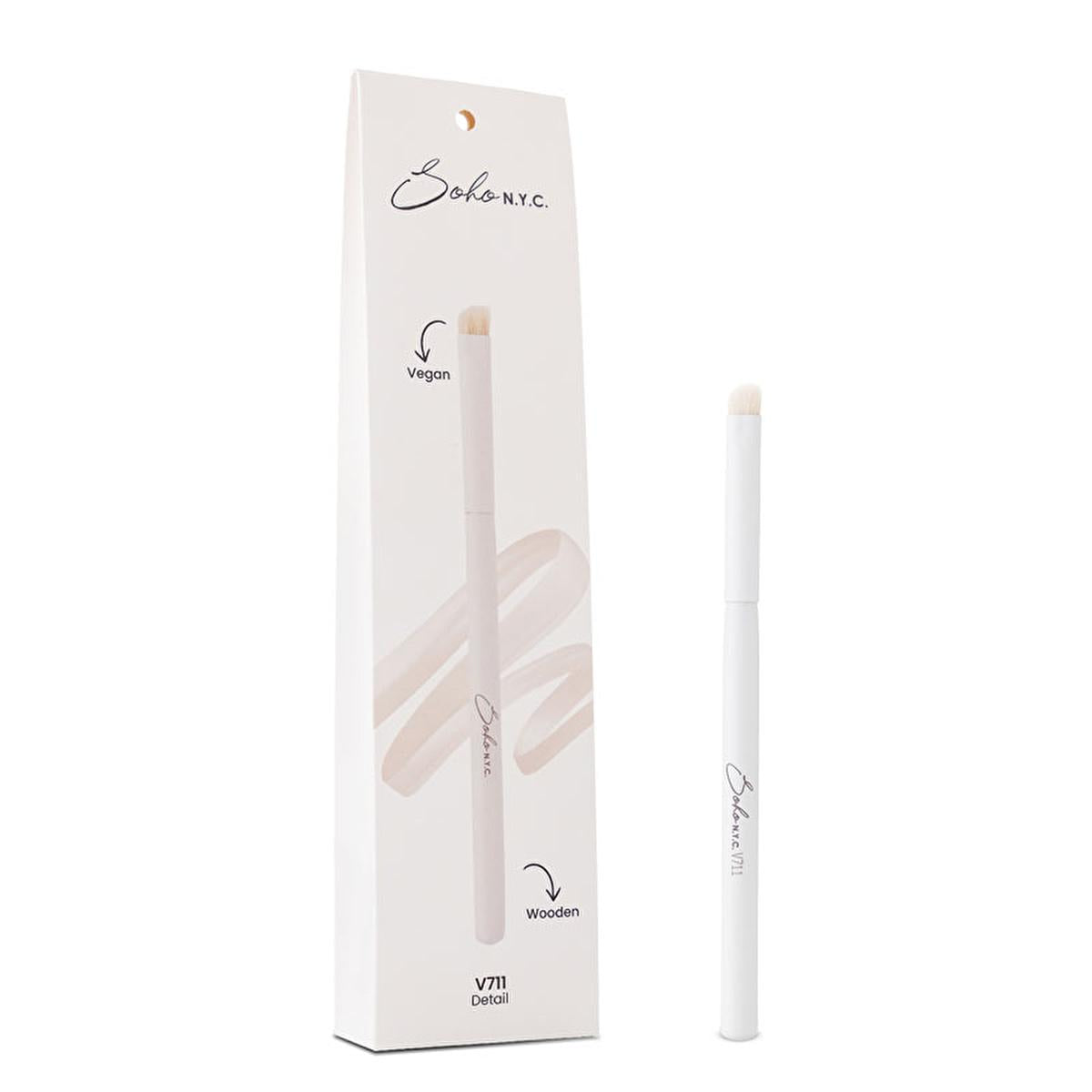 Soho N.Y.C. Vegan Angled Makeup Brush V711 - Precise Application, Eco-Friendly & Cruelty-Free