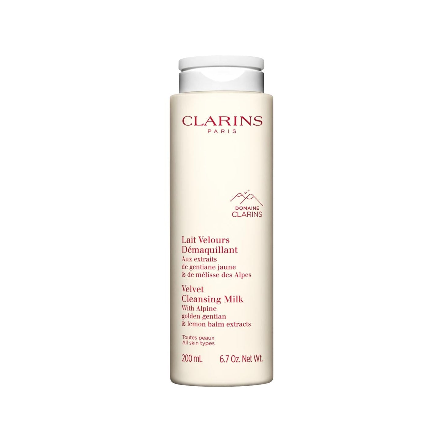 Clarins Velvet Cleansing Milk: Gentle & Hydrating Face Wash for Dry & Sensitive Skin | Effectively Removes Makeup & Impurities
