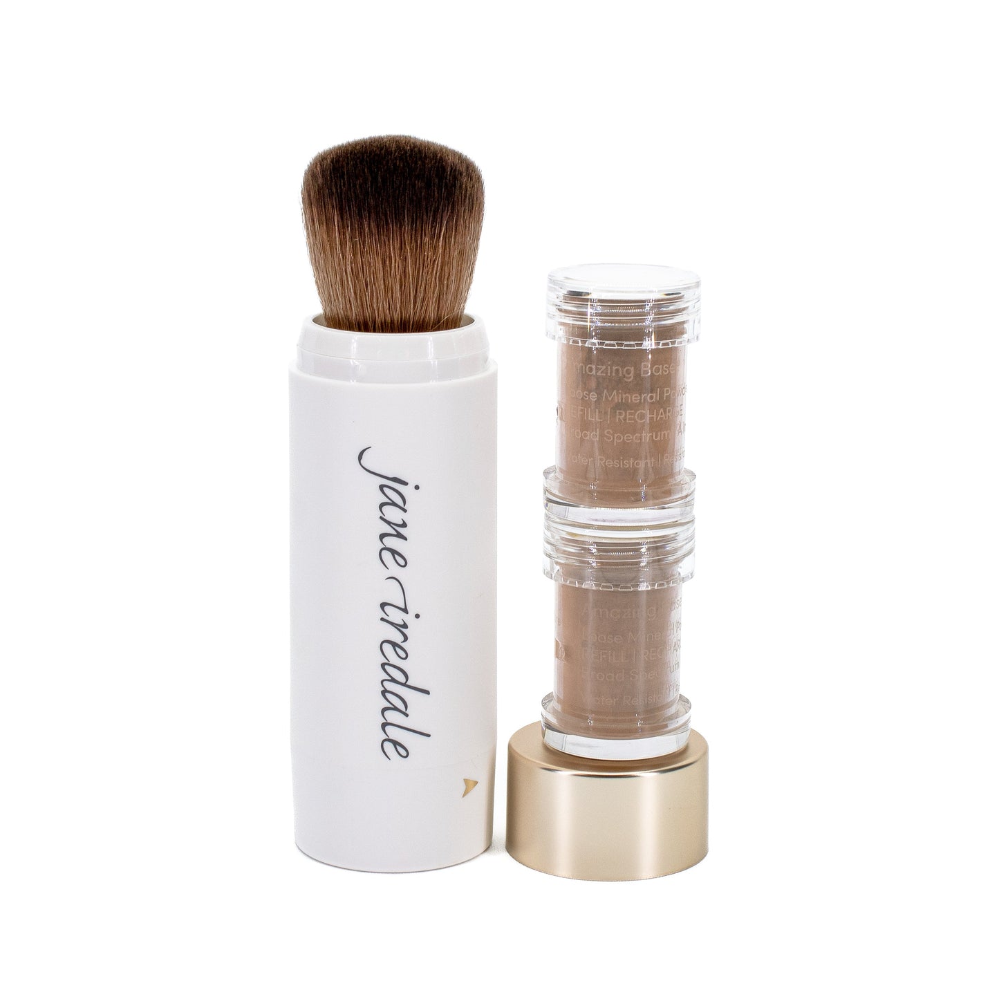 jane iredale Amazing Base Loose Mineral Powder Refillable Brush SPF15 MAHOGANY 0.18oz - Imperfect Box - M2G