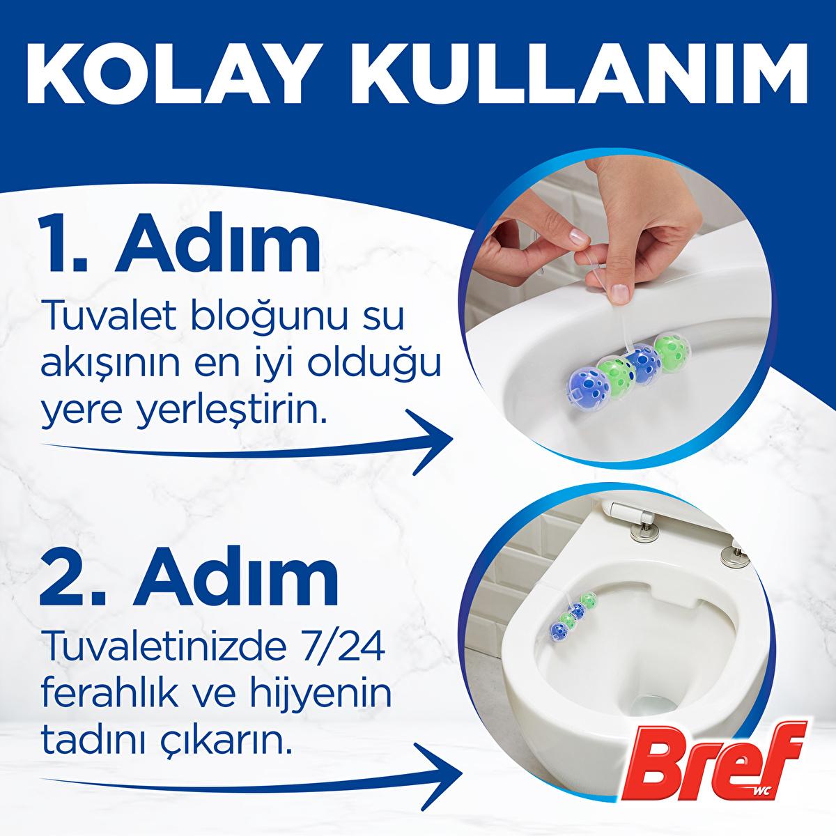 Bref Power Aktiv: Limescale Prevention Toilet Bowl Cleaner Block for Long-Lasting Freshness & Sparkling Clean Bathroom