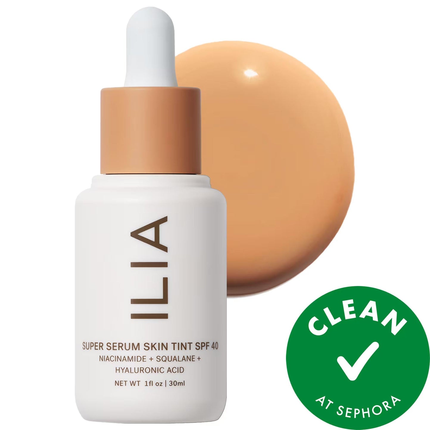 ILIA Super Serum Skin Tint SPF 40: Dewy Coverage Skincare Foundation | Vegan, Cruelty-Free, Hydrating & Protective