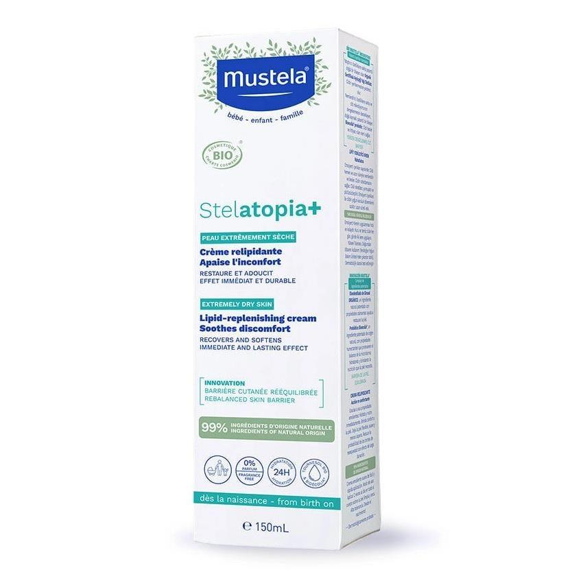 Mustela Stelatopia Moisturizing Cream for Sensitive Skin - 150ml Hydrating Relief for Dry, Irritated Skin