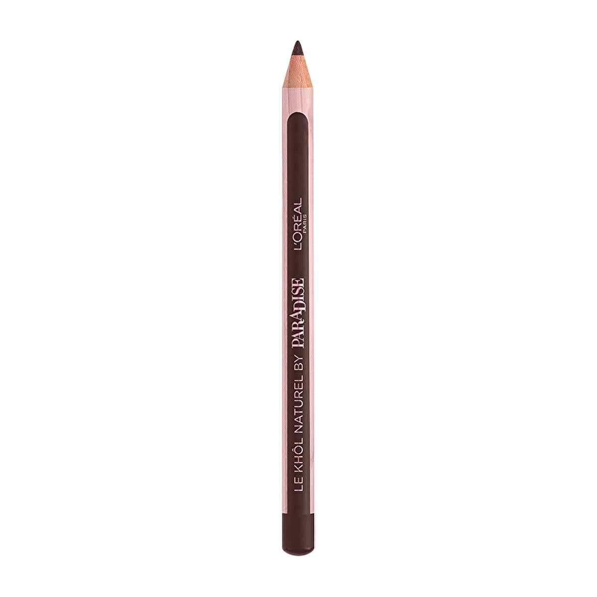 Loreal Paris Paradise Le Khol Brown Eyeliner Pencil: Natural, Long-Lasting, Smudge-Proof for Sensitive Eyes