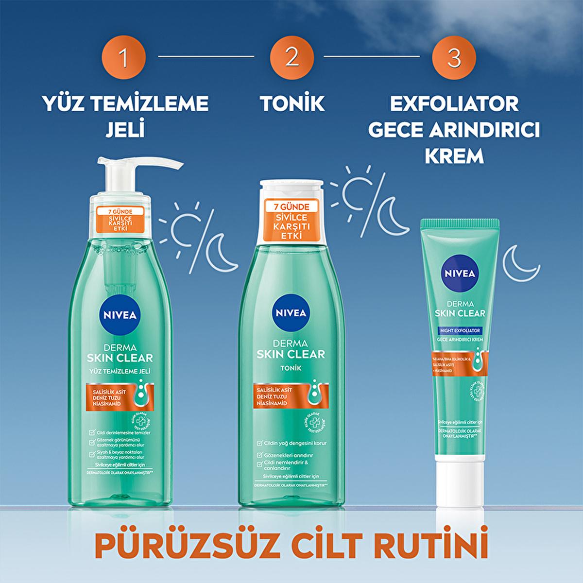 Nivea Derma Skin Clear Acne Face Wash: Deep Cleansing Salicylic Acid & Niacinamide Gel for Blemish & Pore Control, Oily & Acne-Prone Skin