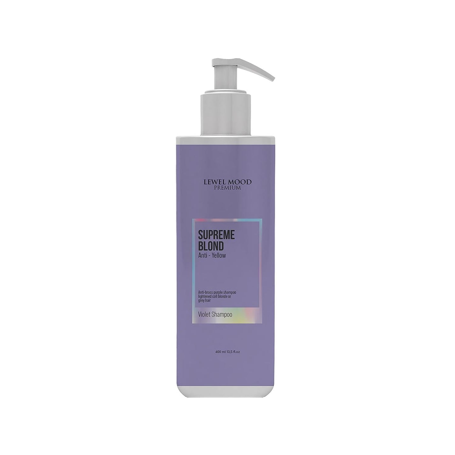 Lewel Mood Premium Supreme Blond Purple Shampoo - Anti-Brassiness, 13.53 fl oz