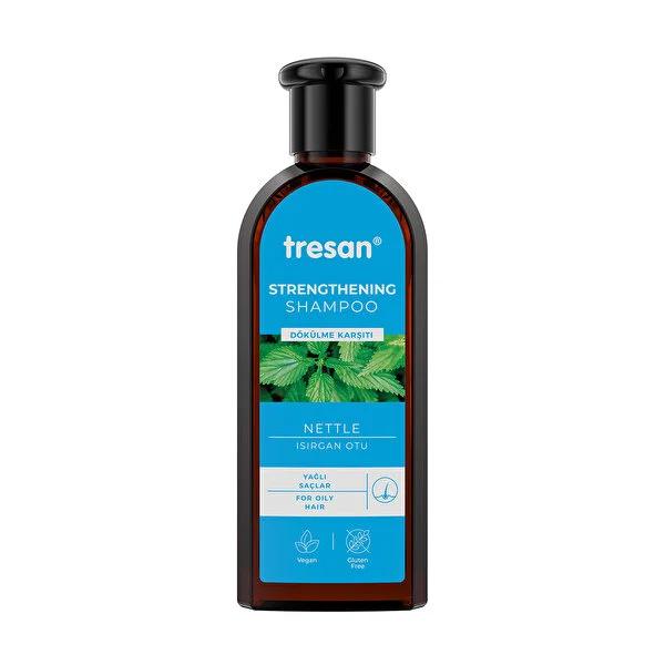 Tresan Nettle Shampoo for Oily Hair & Hair Loss: Natural Anti-Hair Fall, Volumizing & Strengthening - Paraben & Gluten-Free, 10.14 fl oz