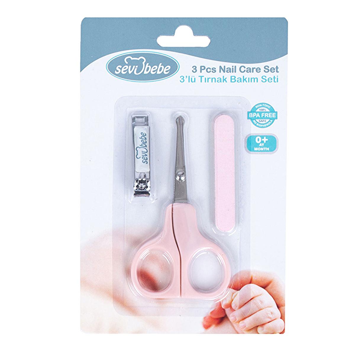 Sevi Bebe Baby Nail Care Set - Safe & Effective Trimming for Infants - 3 Piece Set