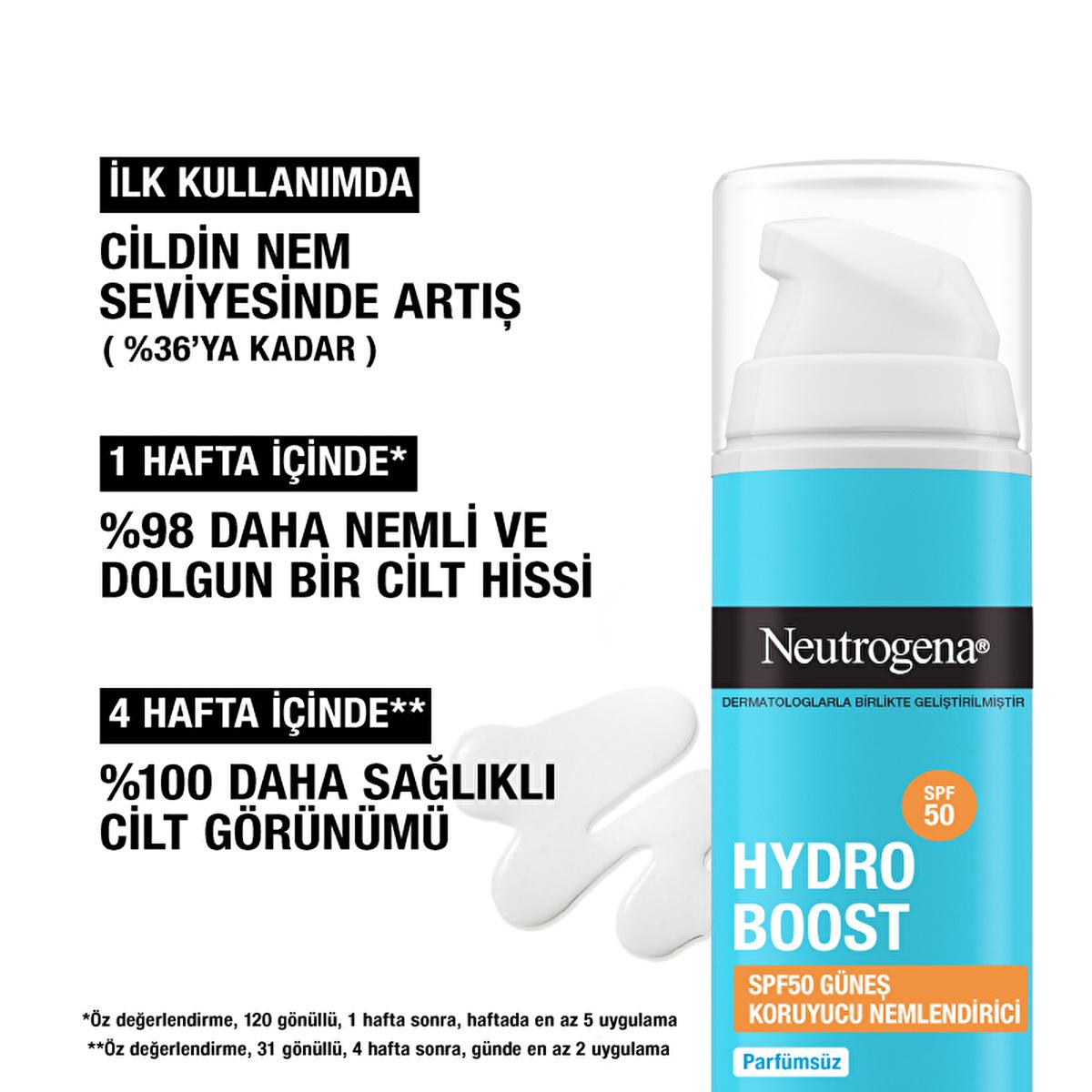 Neutrogena Hydro Boost SPF 50 Sunscreen Moisturizer: Hyaluronic Acid Daily Sun Protection for Face - Non-Greasy, Lightweight