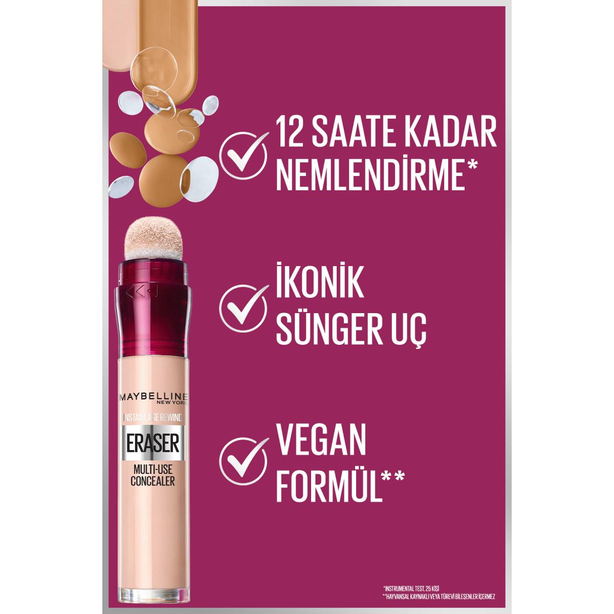 Maybelline Instant Anti Age Eraser Concealer - High Coverage, Anti-Aging, Brightening Under-Eye Coverage