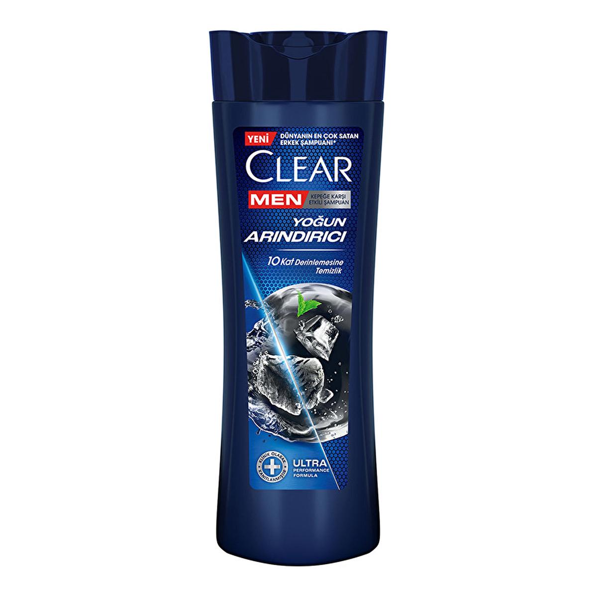 Clear Men: Intense Clean Anti-Dandruff Charcoal Shampoo - Deeply Cleanses Oily, Itchy Scalp & Controls Dandruff for Men - 11.83 fl oz