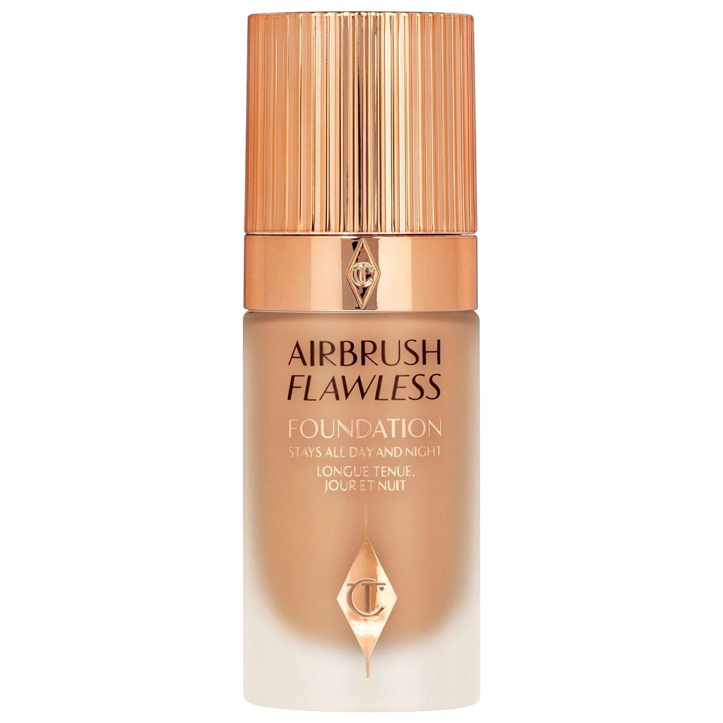 Charlotte Tilbury Airbrush Flawless Longwear Foundation: Full Coverage, Matte Finish, Wrinkle Reducing, Vegan & Cruelty-Free (Long-lasting, Poreless)