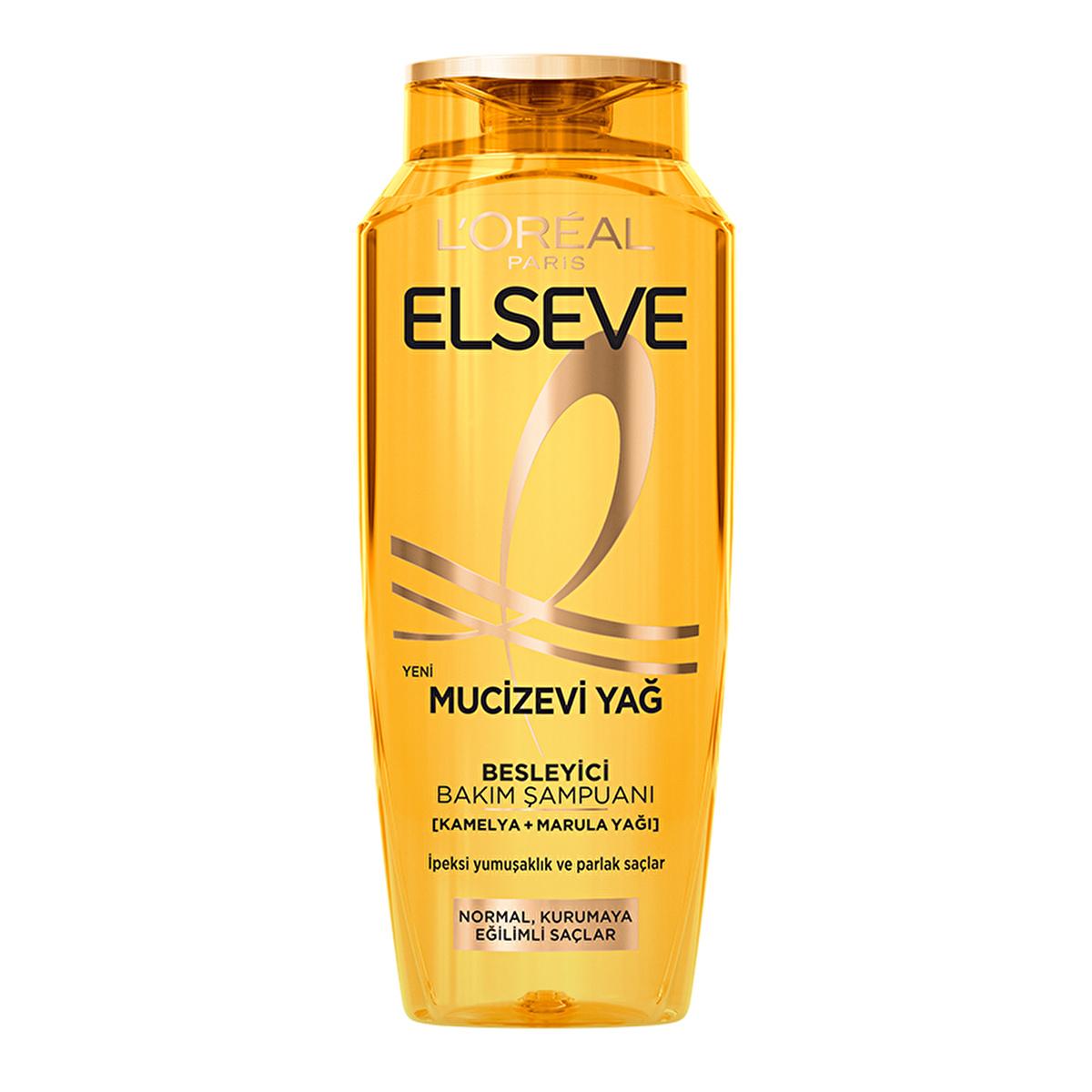 L'Oreal Paris Elseve: Nourishing Hair Shampoo for Dry Hair - Intense Moisture, Shine & 8-Week Nourishment with Kamelya & Marula Oils