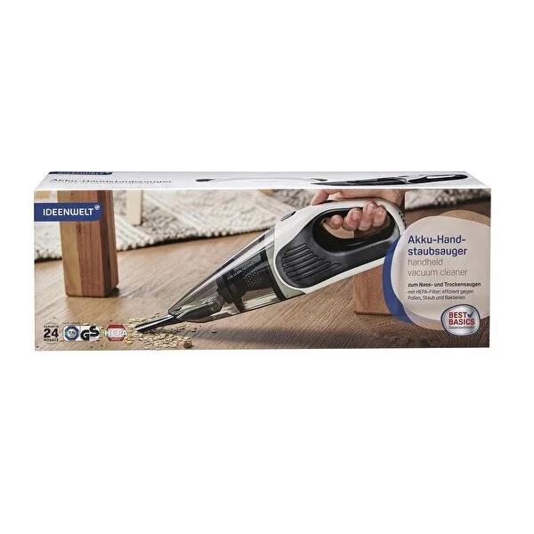 Ideenwelt Electric Vacuum Cleaner Wet/Dry - HEPA Filter, 55W Motor, Rechargeable