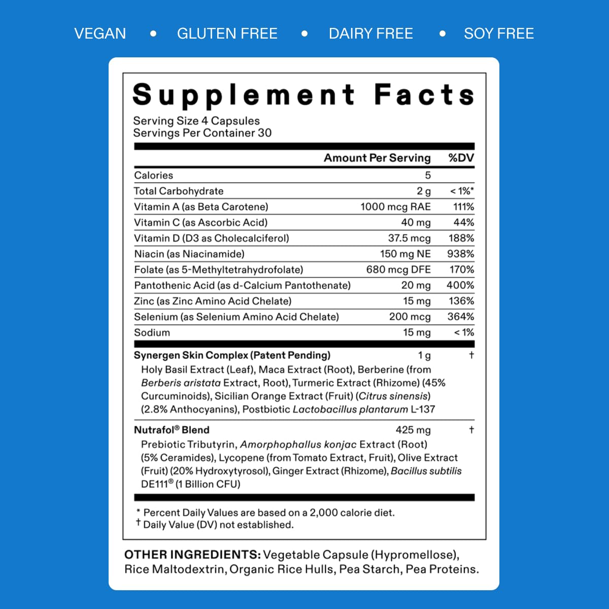 Nutrafol Clear Skin Nutraceutical Acne Supplement 3-Month Supply - M2G