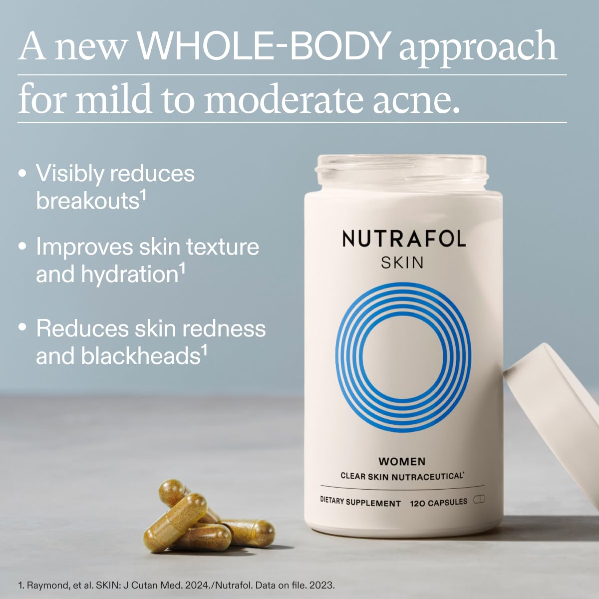 Nutrafol Clear Skin Nutraceutical Acne Supplement 3-Month Supply - M2G