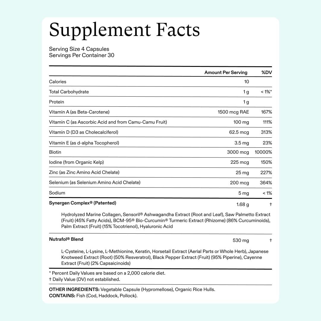Nutrafol Women's Hair Growth for Thicker, Stronger Hair 3-Month Supply - M2G