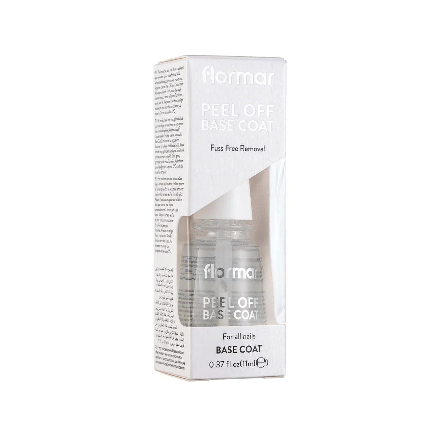 Flormar Peel Off Base Coat 11 ml - Easy Nail Polish Removal & Long-Lasting Manicure