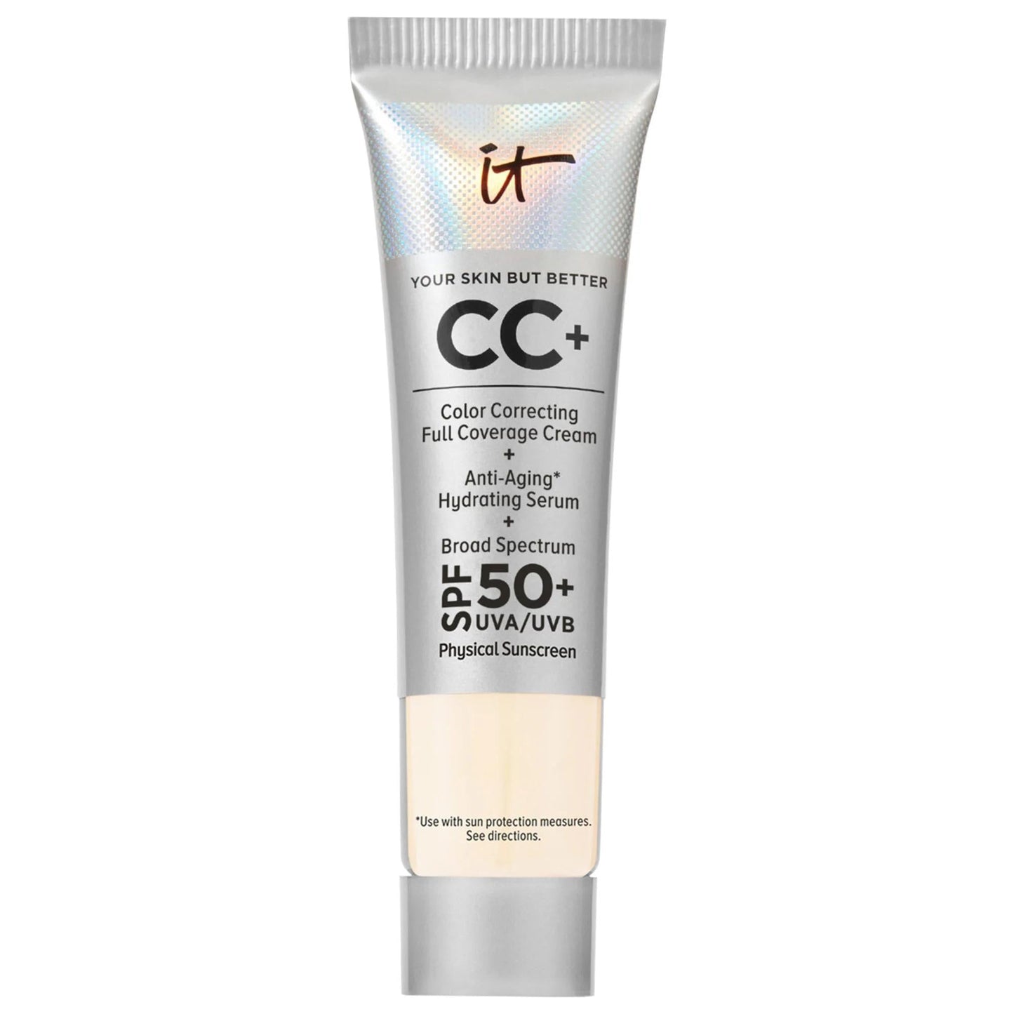 CC+ Cream: Full Coverage Color Correcting Foundation SPF 50+ | Hydrating, Anti-Aging, Conceals Acne Scars & Redness | Cruelty-Free