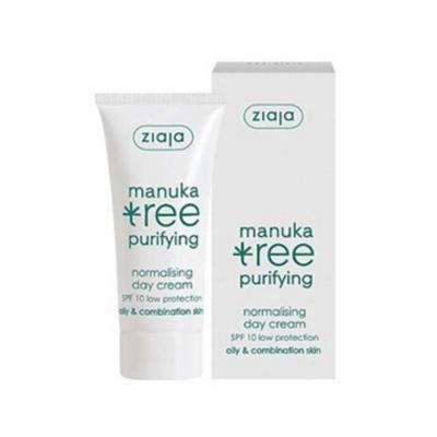Ziaja Manuka Leaf Facial Cream: SPF 10 Oily & Combination Skin Moisturizer - Blemish Control, Mattifying, Pore Minimizing, Hyaluronic Acid, 1.69 fl oz