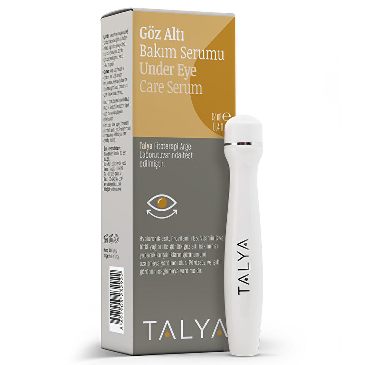 Talya Under Eye Serum Roll-On - Hyaluronic Acid & Vitamin C Eye Care for Dark Circles & Fine Lines