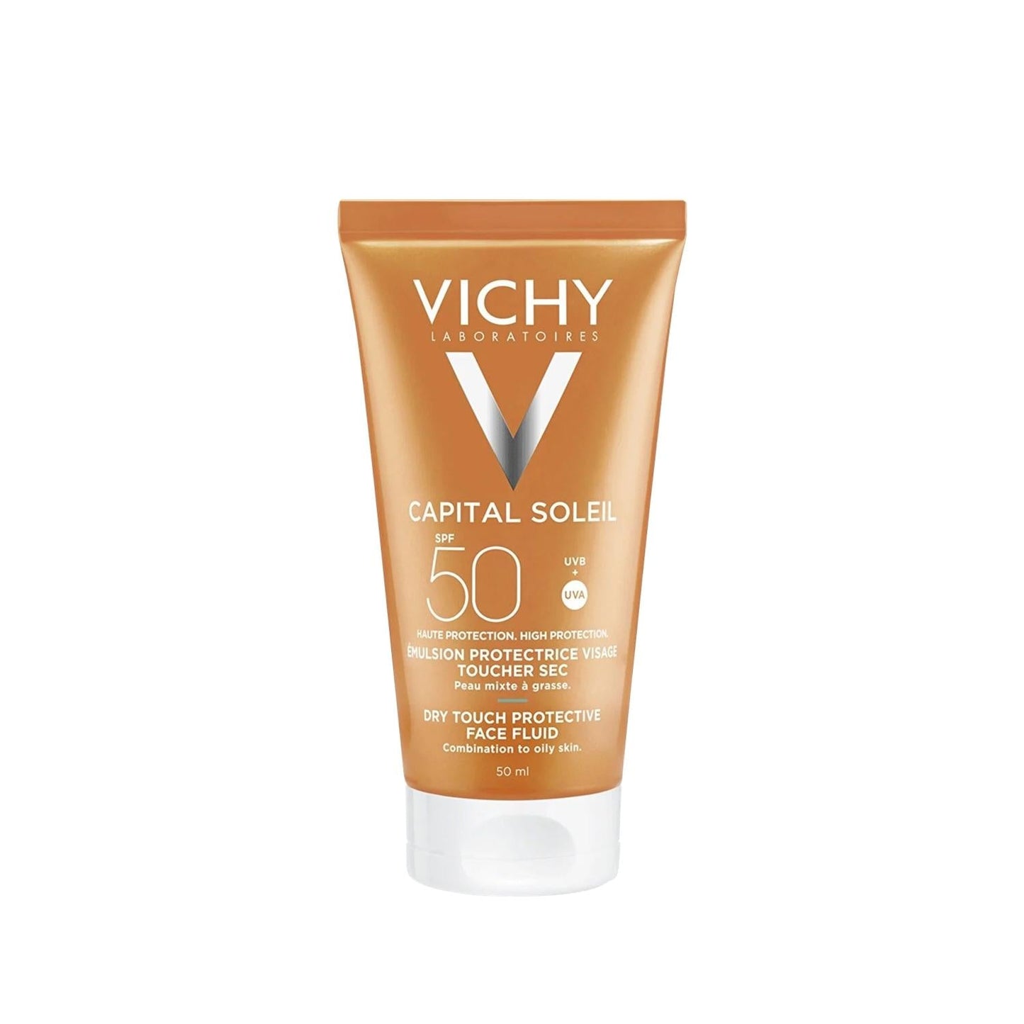 Vichy Capital Soleil Dry Touch Fluid Spf 50 Anti-Aging Sunscreen Fluid for Daily Sun Protection - 50 ml