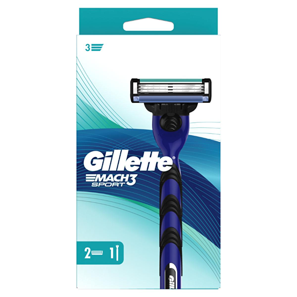 Gillette Mach3 Men's Manual Razor for Close Shave, Reduced Irritation - Aqua-Grip Handle, DuraComfort Blades