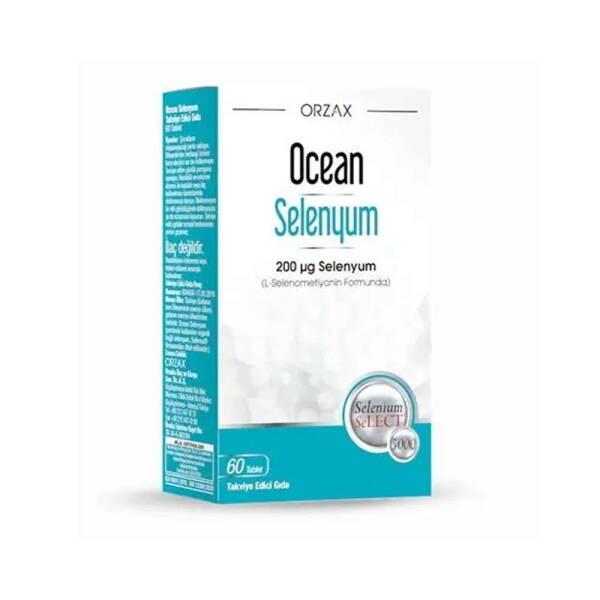 Ocean Selenyum Dietary Supplement - 200 mcg Selenium, 60 Tablets for Immune Support