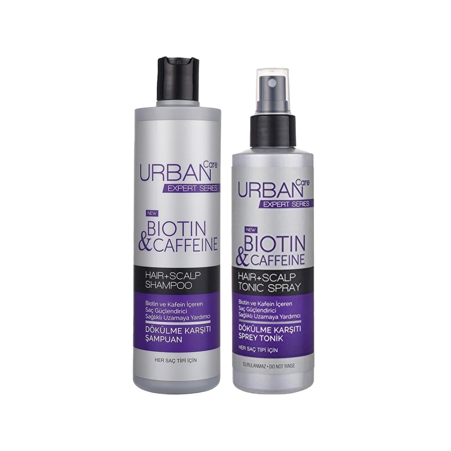 URBAN Care Expert Biotin and Caffeine Shampoo & Tonic Set - Nourishing Hair Care for Strength & Vitality