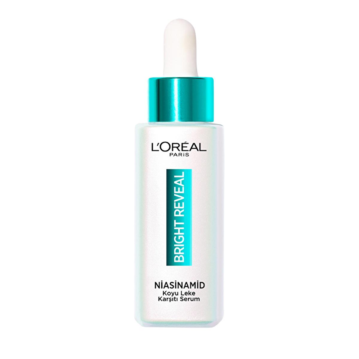 L'Oreal Paris Bright Reveal Dark Spot Correcting Niacinamide Serum: Fade Acne Marks, Sun Spots & Age Spots for Radiant Skin