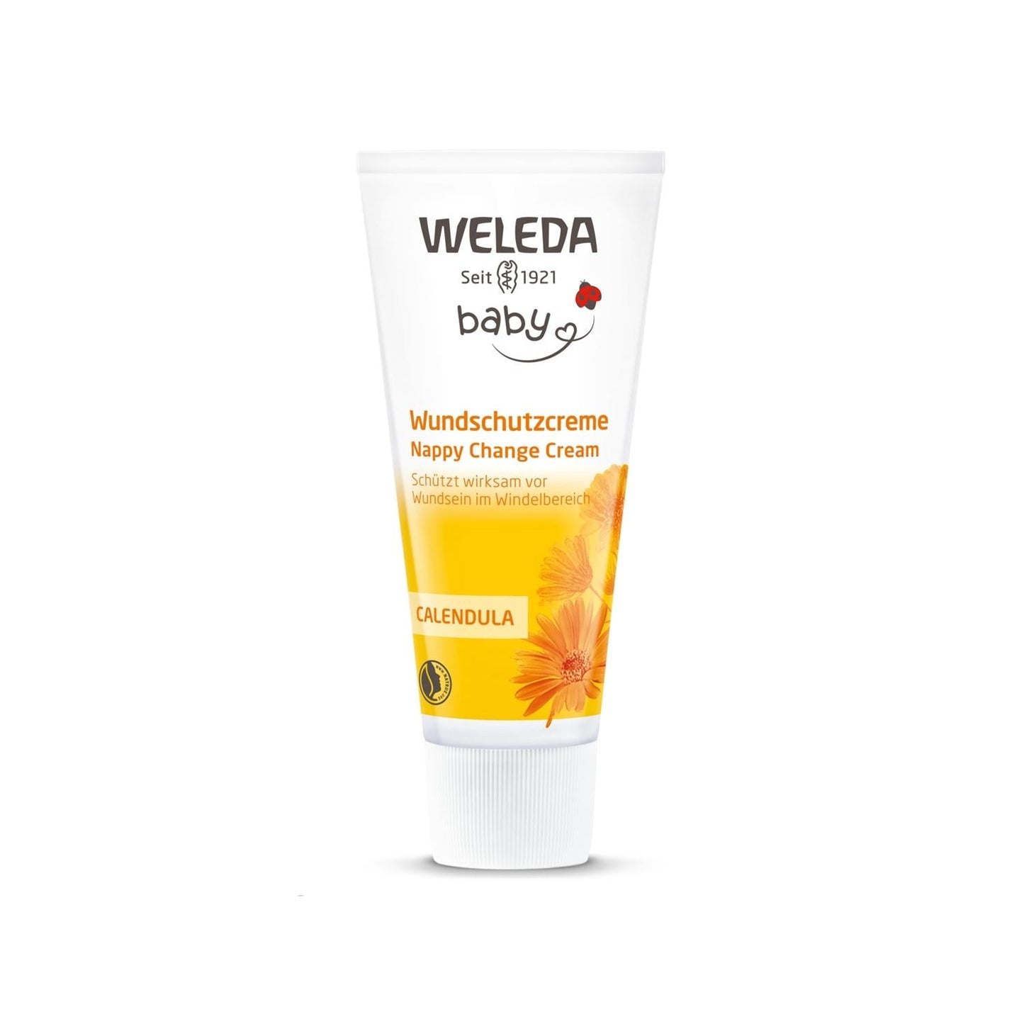 Weleda Baby Calendula Diaper Cream - Natural Soothing Relief for Sensitive Skin, 2.54 fl oz