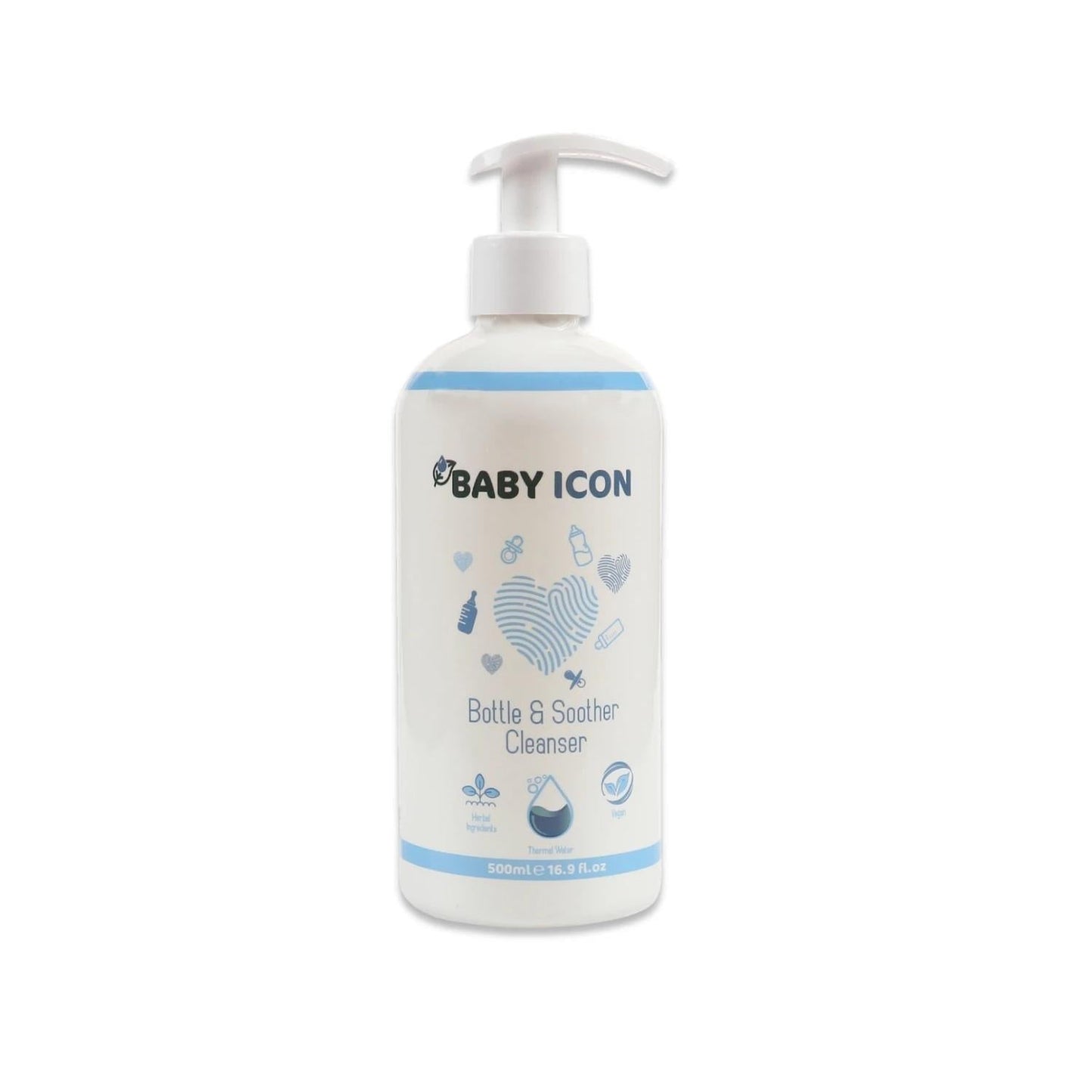 Baby Icon Natural Baby Bottle and Pacifier Cleaner, Vegan and Cruelty-Free, 16.91 fl oz - Gentle, Chemical-Free Cleaning for Baby Items