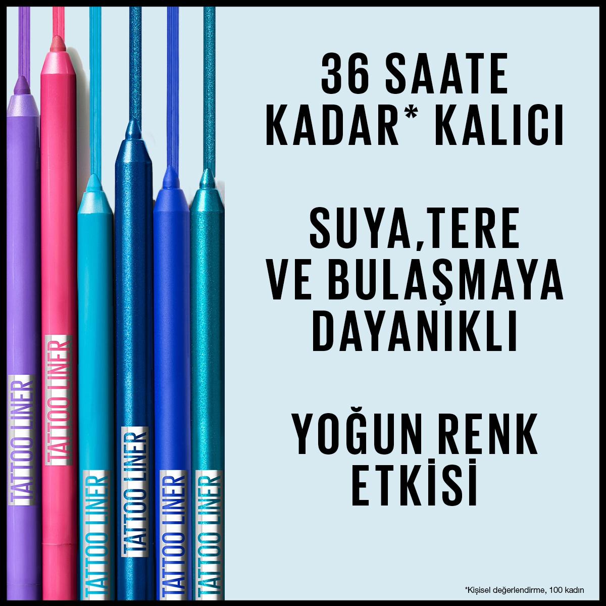 Maybelline Tattoo Liner Gel Eyeliner 301 Purple Pop - Long-Lasting, Waterproof Eyeliner for Vibrant Eye Makeup