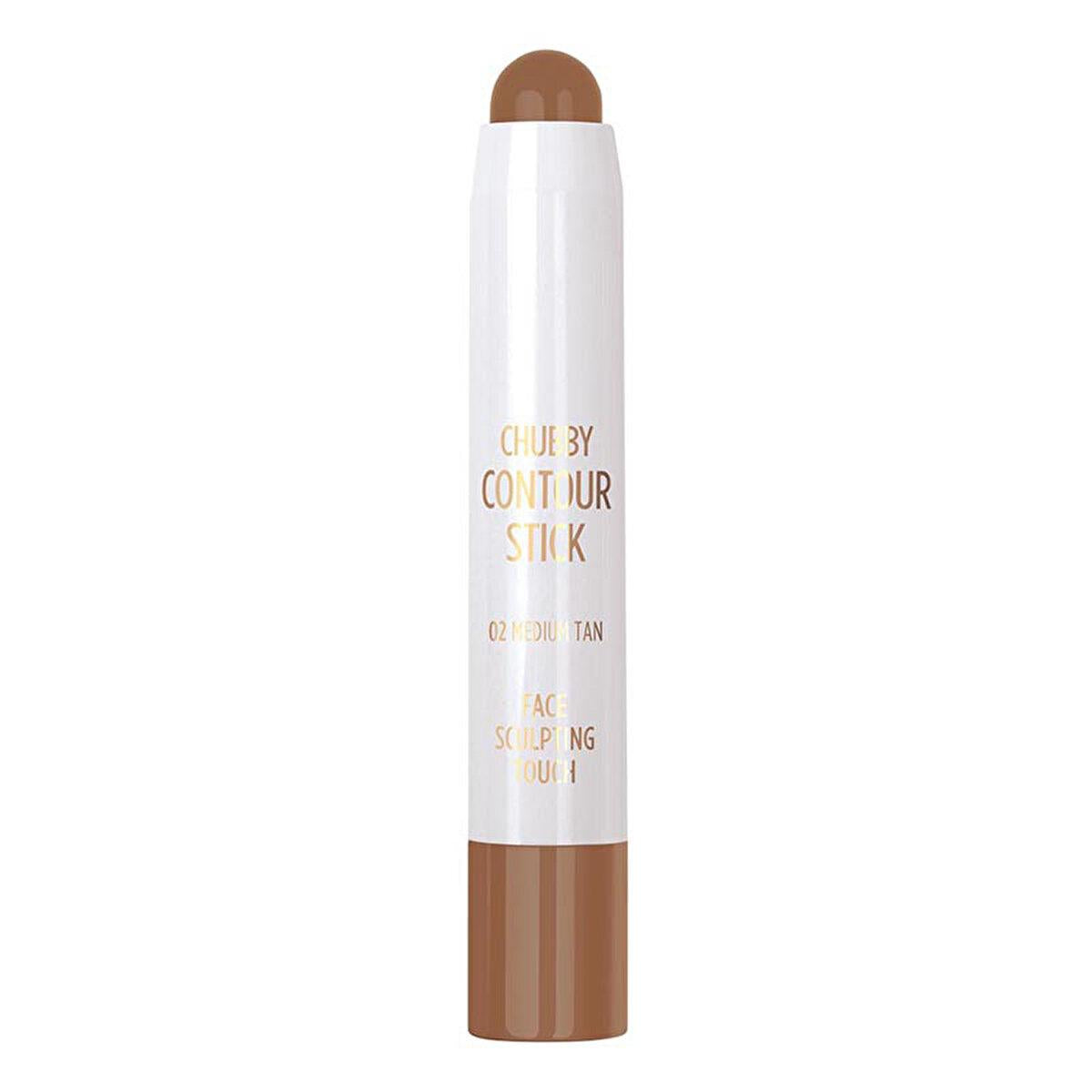 Golden Rose Chubby Contour Stick 02 Medium Tan - Vegan, E Vitamin Enriched Contour Makeup