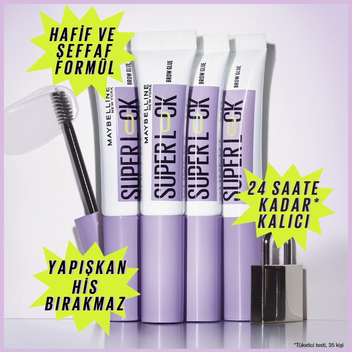 Maybelline Super Lock Brow Glue: 24H Laminated Eyebrow Mascara for Defined, Sweat & Smudge Proof, All Day Eyebrow Styling & Shaping