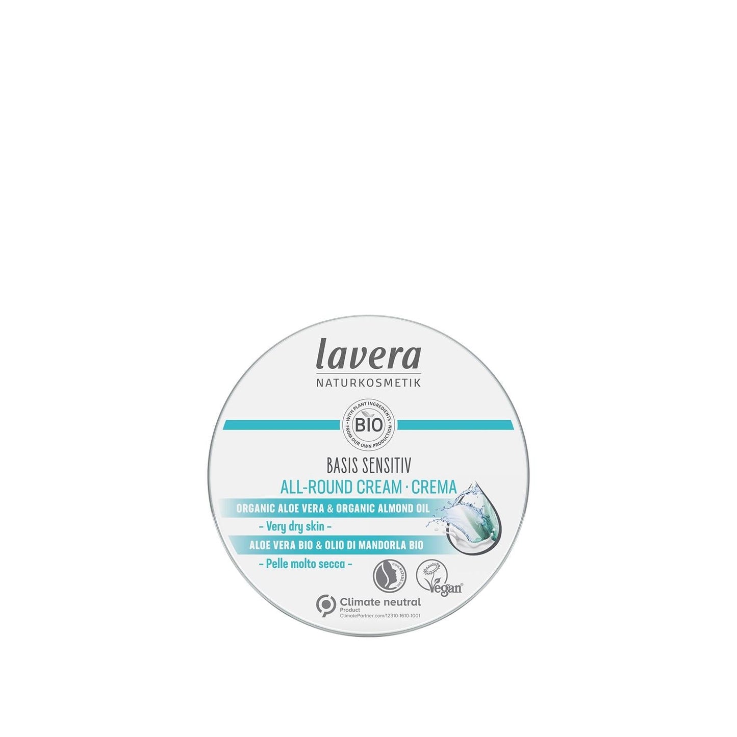 Lavera Basis Sensitiv: Natural Moisturizing Hand and Body Cream for Sensitive Skin - Fragrance-Free, All-Round Hydration, 5.07 fl oz