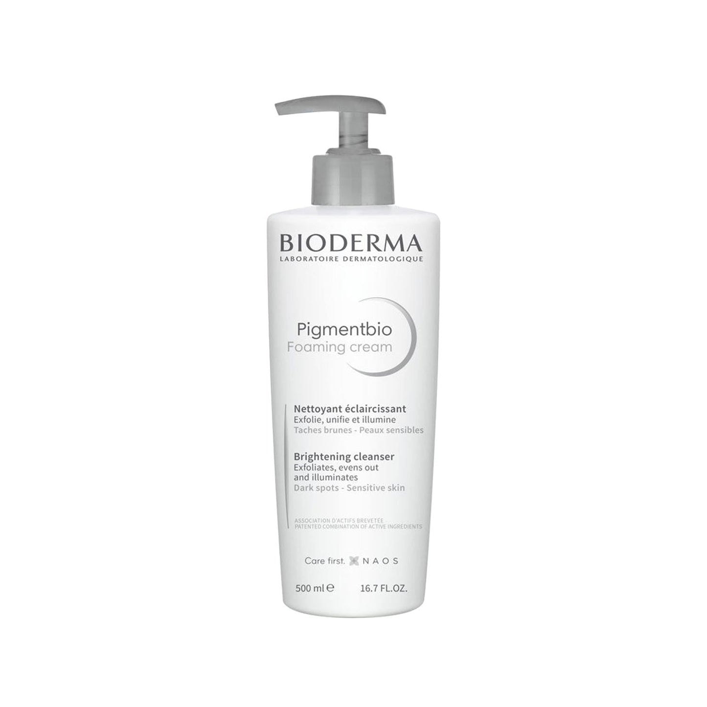 Bioderma Pigmentbio Foaming Cream Facial Cleanser - Gentle Peeling Effect for Brighter Complexion, 500ml