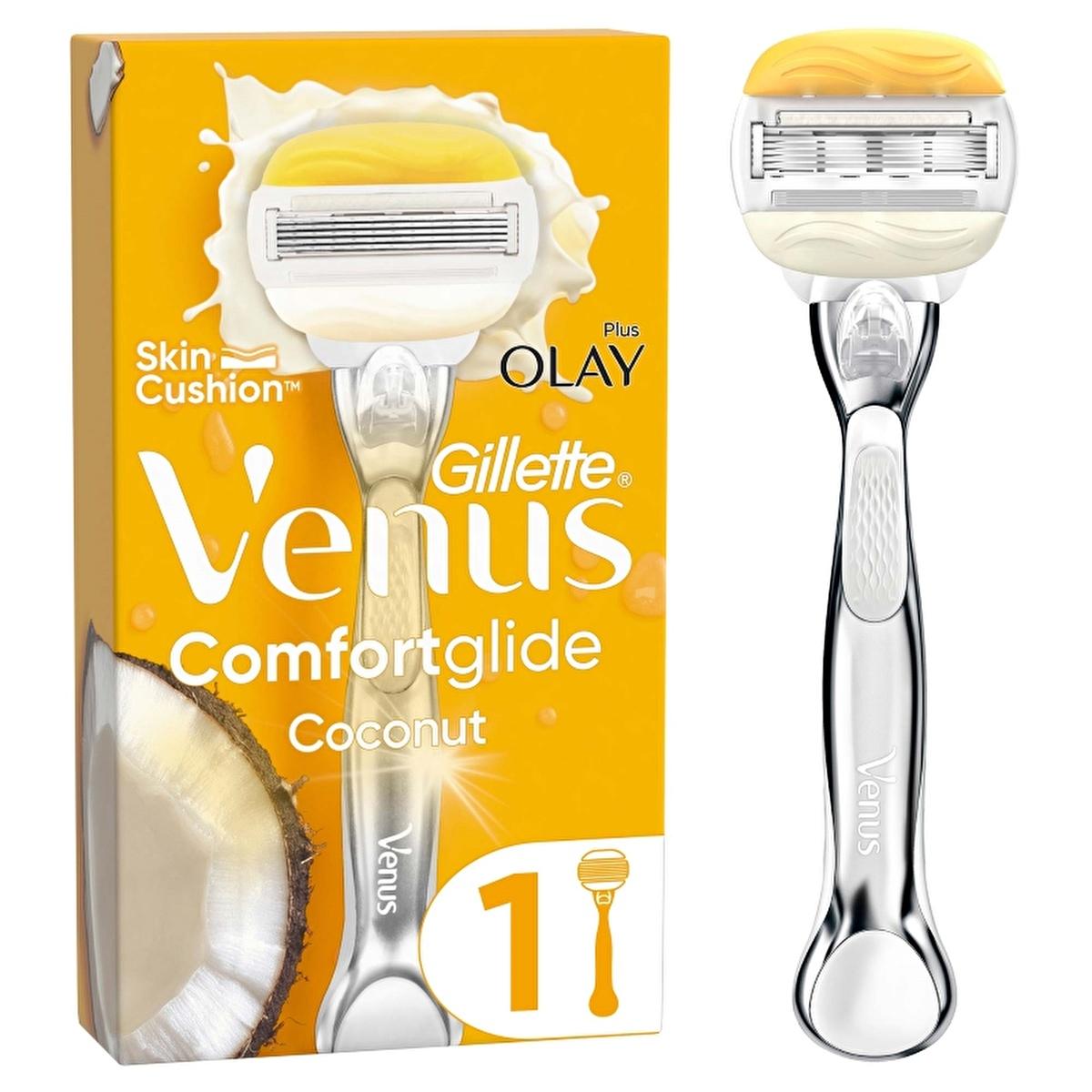 Gillette Venus ComfortGlide Olay Women's Razor - Moisturizing, 5-Blade Shaving System for Close Shave