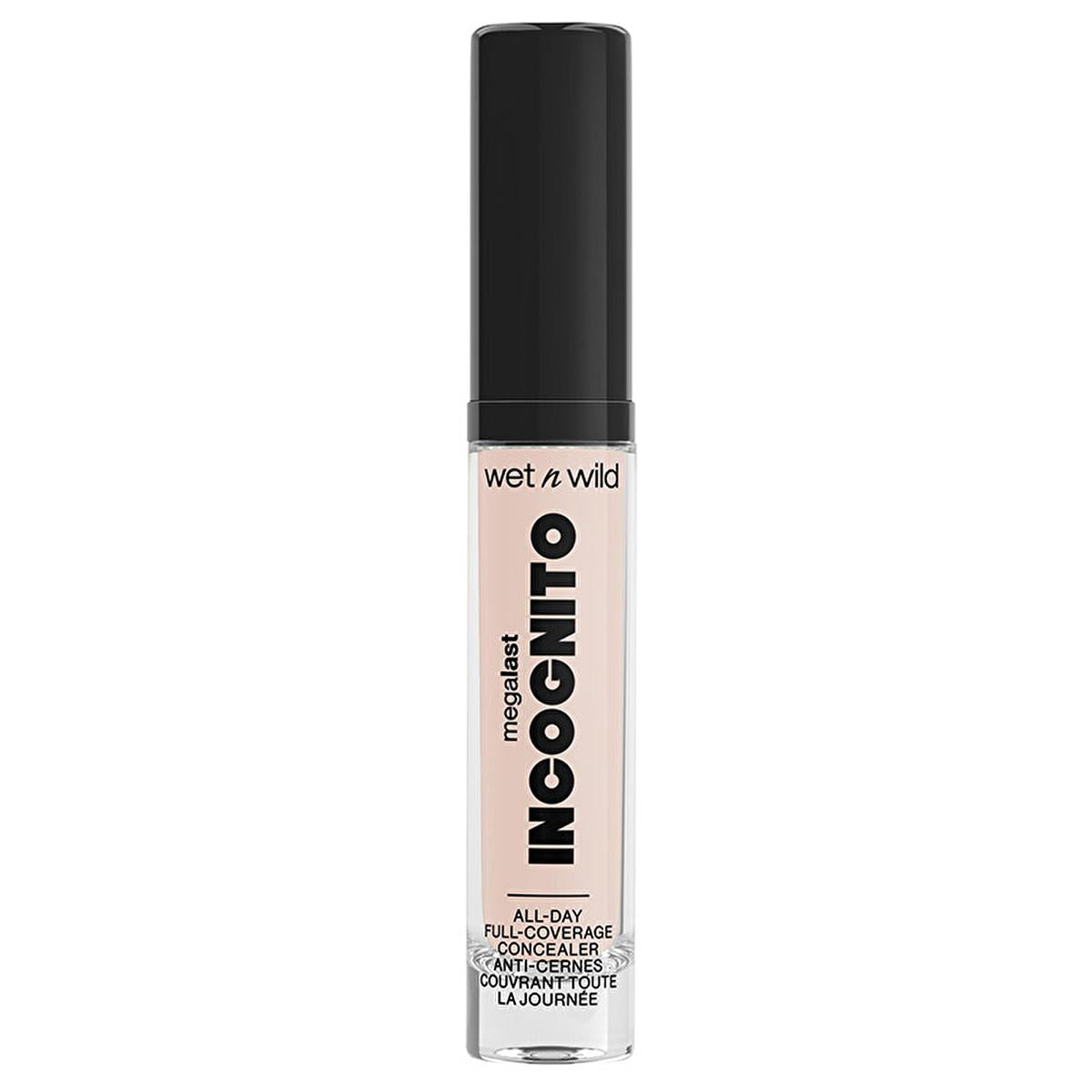 Wet n Wild Mega Last Incognito Concealer - Light Beige, Natural Finish Makeup for Flawless Coverage