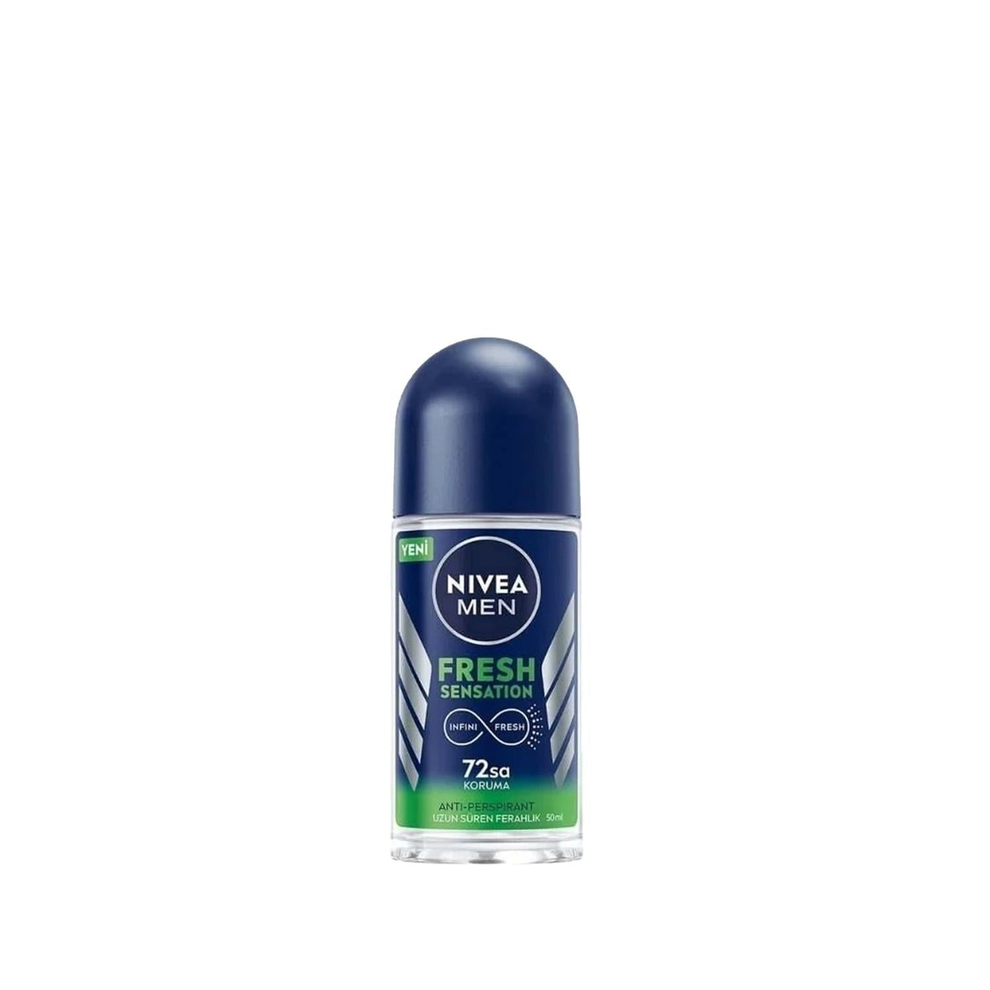 Nivea Men Fresh Sensation Roll-On Deodorant: Long-Lasting Odor & Wetness Protection, Travel-Friendly 1.69 fl oz