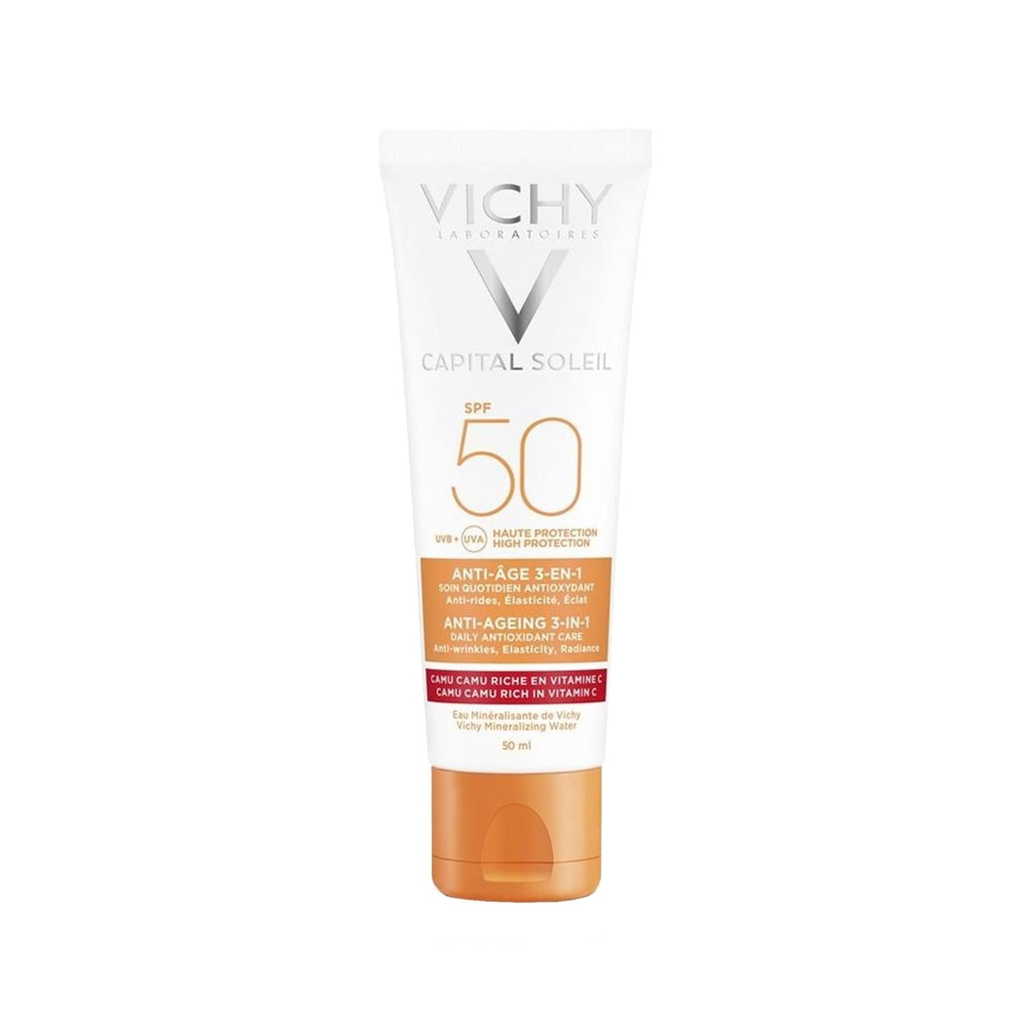 Vichy Capital Soleil SPF 50 Anti-Aging Face Sunscreen - 1.69 fl oz, High Protection for Aging Skin