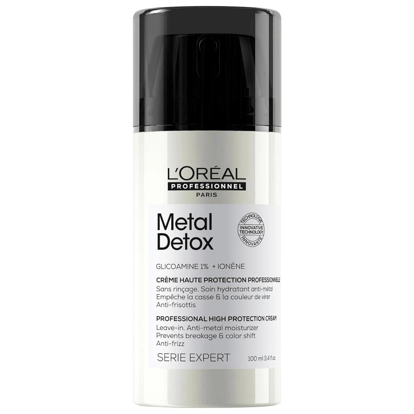 Metal Detox: Anti-Breakage Leave-In Styling Cream - Heat & UV Protection, Frizz Control, Hair Repair - Salon Grade