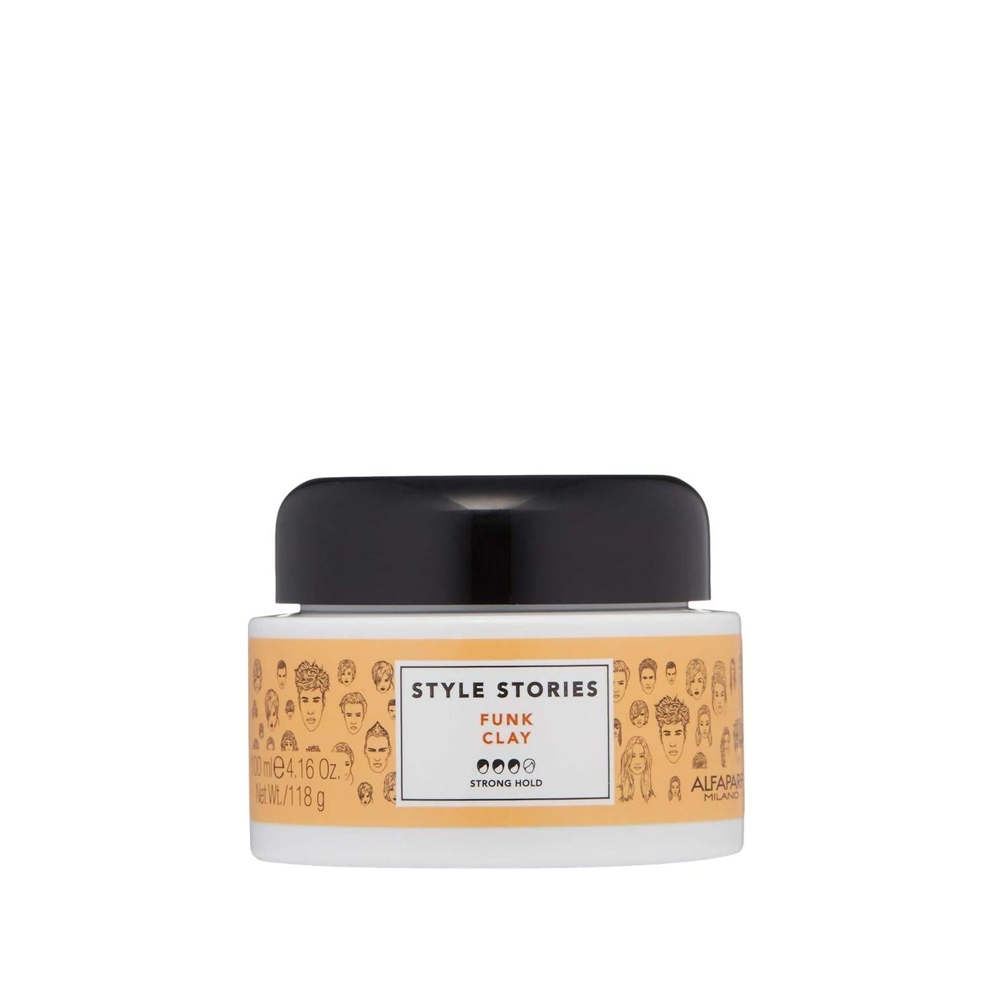 Alfaparf Milano Funk Clay Strong Hold Hair Styling Clay for Men and Women - 3.38 fl oz