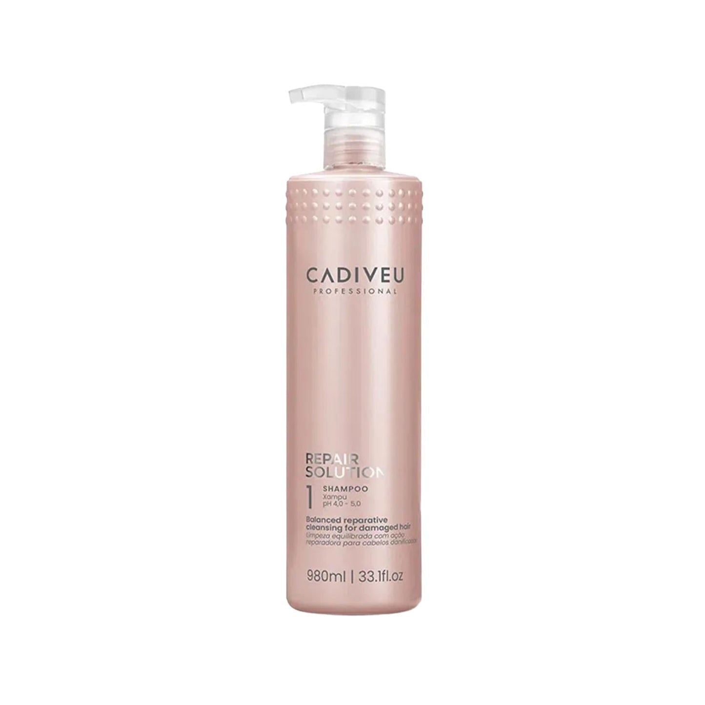 Cadiveu Repair Solution Shampoo 980ml - Large Capacity Hair Repair Shampoo for Damaged Hair