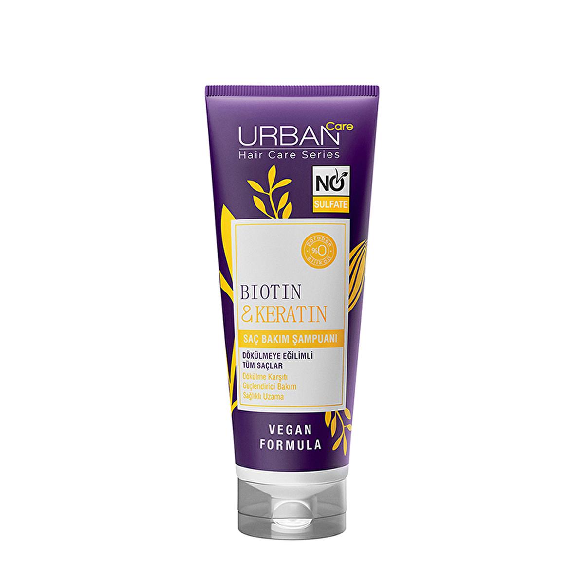 Urban Care Sulfate-Free Biotin & Keratin Anti-Hair Loss Shampoo for Nourished Hair - 8.45 fl oz