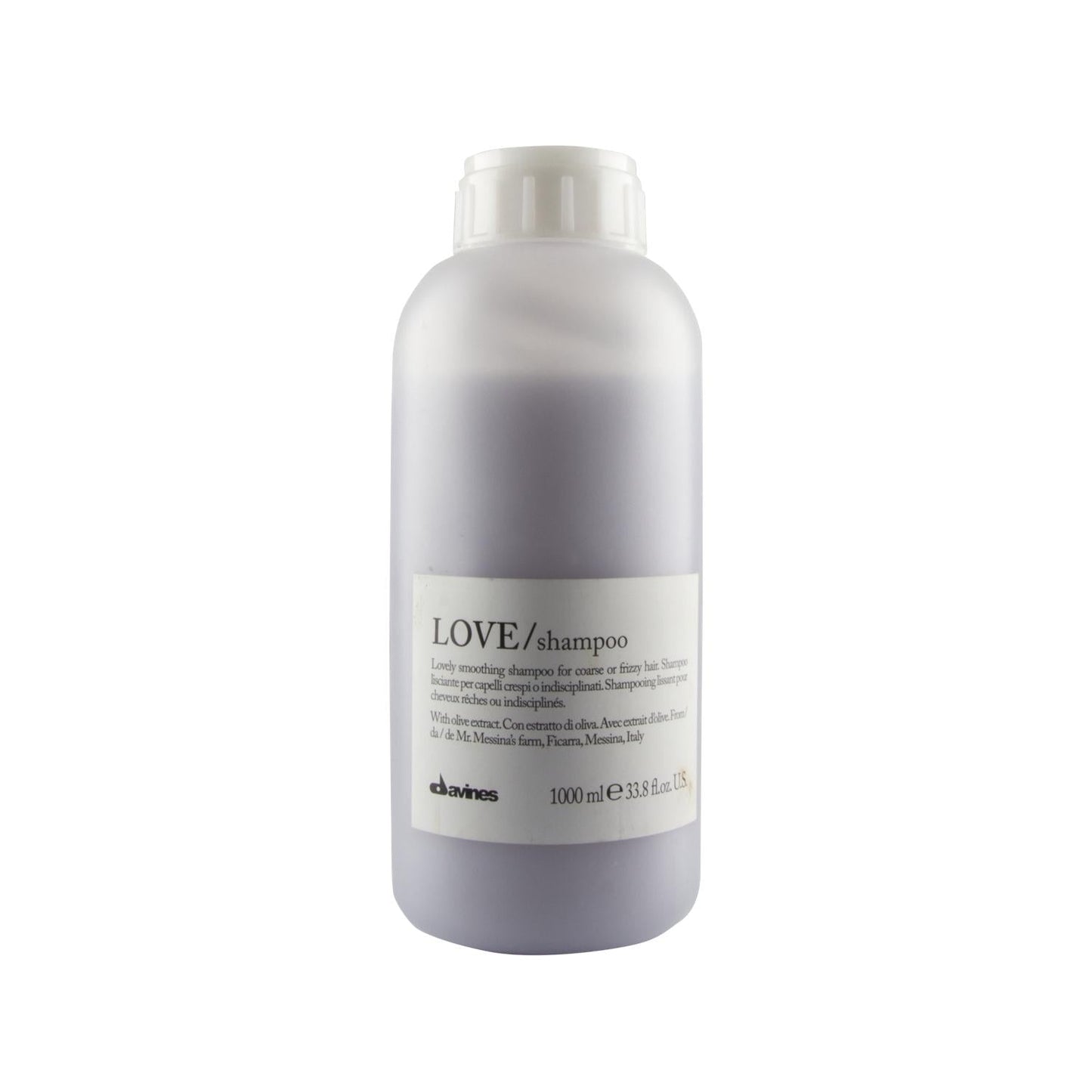 Davines Love Smoothing Shampoo 1000ml - Large Volume, Frizz Control & Manageability