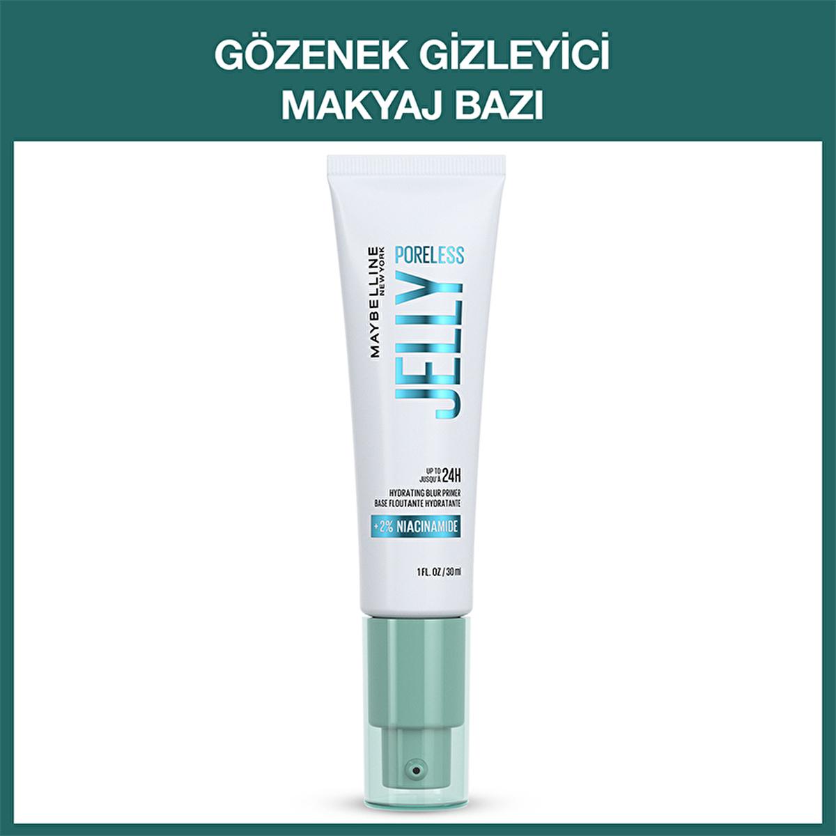 Maybelline New York Poreless Jelly Makeup Base: Minimize Pores, Hydrate, & Extend Makeup Wear with Niacinamide for Flawless Skin.