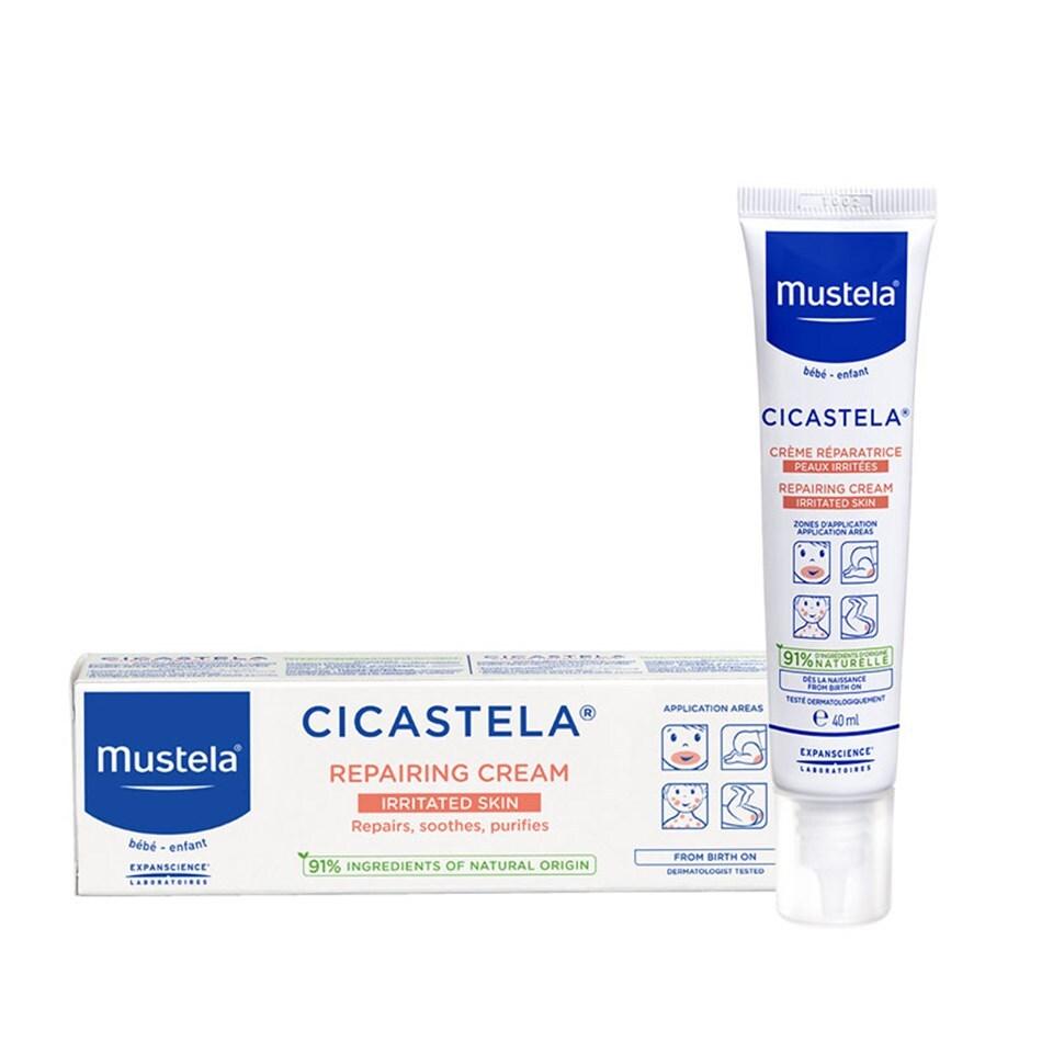 Mustela Cicastela Repairing Baby Care Cream - 40ml, Natural, Dermatologically Tested, Soothing & Gentle for Newborns