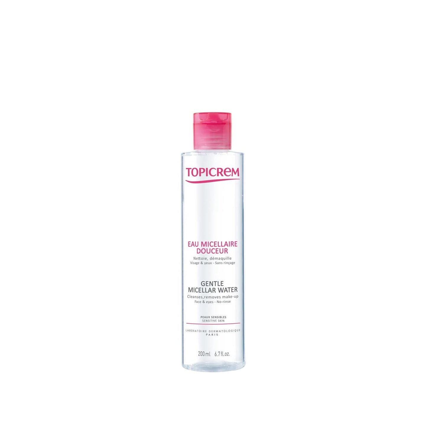 Topicrem Face and Eye Cleansing Water for Sensitive Skin - Gentle, Non-Irritating, 200ml