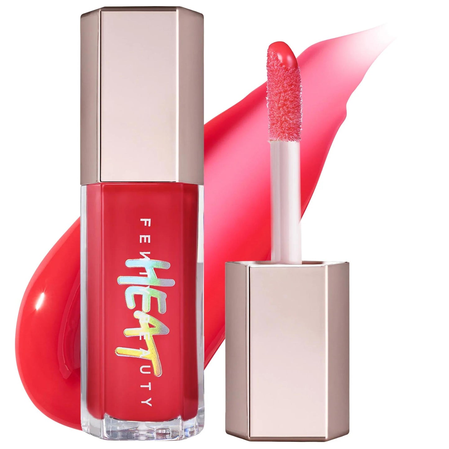 Fenty Beauty Gloss Bomb Heat: Universal Lip Luminizer & Plumper for Fuller Lips, High Shine, Hydration - Enhanced with Shea Butter & Vitamin E
