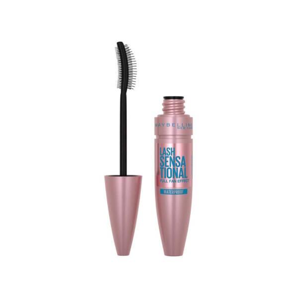 Maybelline New York Lash Sensational Waterproof Volumizing Mascara - Dramatic Volume, Length & Curl - Black Pigmentation